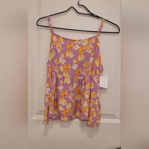 NWT BP Floral Purple/Yellow/Orange Women's Top Sz Medium
